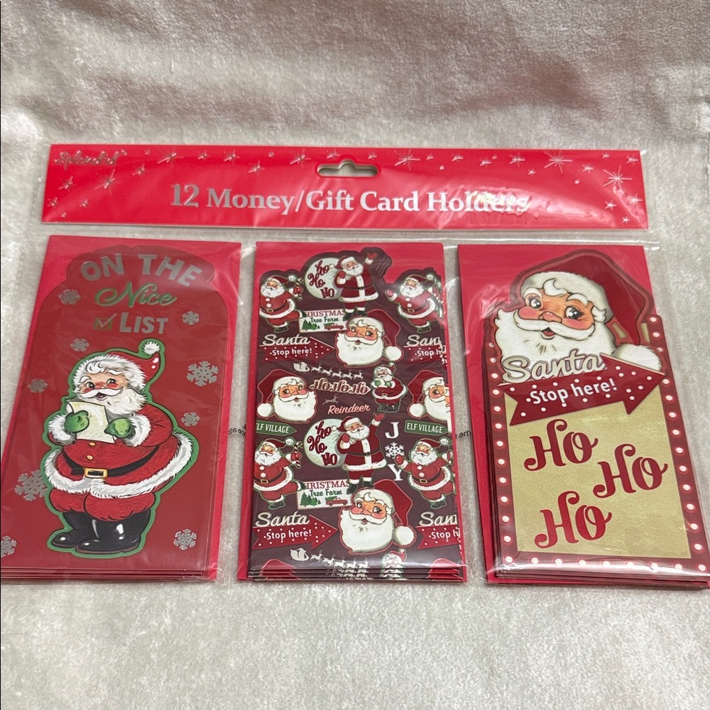 Splendid Red Festive Gift Card Holders - Pack of 3